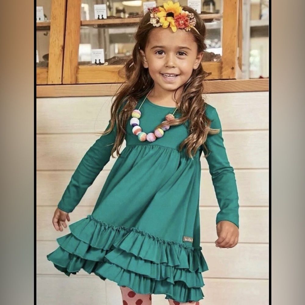 Matilda Jane Green Ruffle Dress for Kids